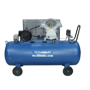 Generador Trifásico Hyundai 5,5HP 300L 115PSI Correa