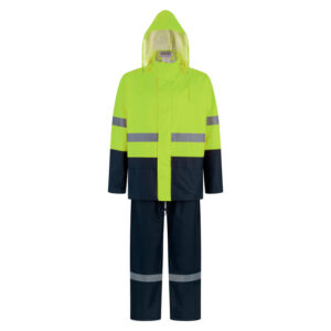 Traje Impermeable PU/PVC Antiácido Azul/Amarillo Iron-x