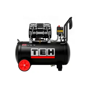 Compresor de Aire 50 Litros Libre de Aceite 2HP TEHTOOLS
